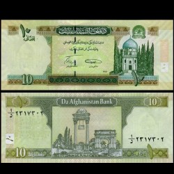 AFGHANISTAN - Billet de 10 Afghanis - Mausolée de Mir Wais Khan Hotak - 2008