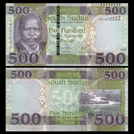 SUD SOUDAN - Billet de 500 Livres Sud-Soudanaise - 2018