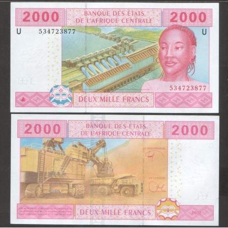 CAMEROUN / ETATS DE L'AFRIQUE CENTRALE / BEAC - Billet de 2000 Francs - Barrage