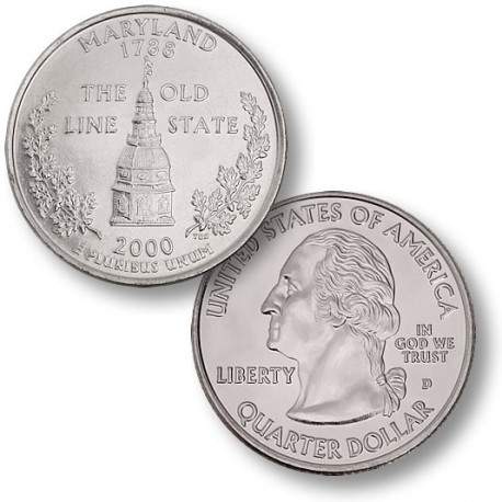 ETATS UNIS / USA - PIECE de 25 Cents (Quarter States) - Maryland - 2000 - D