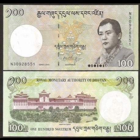 BHOUTAN - Billet de 100 Ngultrum - 2015