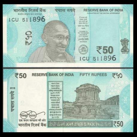 INDE - Billet de 50 Roupies - Lettre L - 2018