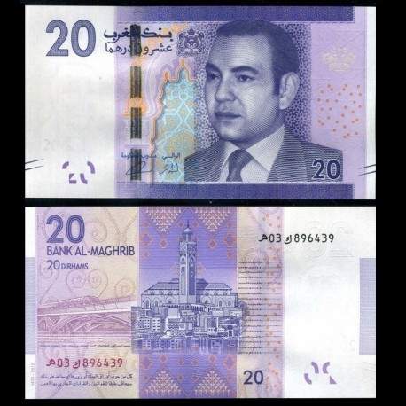 MAROC - Billet de 20 DIRHAMS - Roi Mohammed VI - 2013