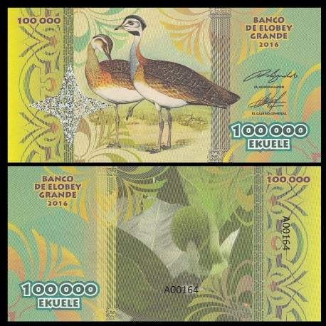 ELOBEY GRANDE - Billet de 100000 Ekuele - Série Oiseaux - 2016