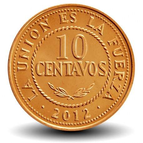 BOLIVIE - PIECE de 10 Centavos - 2012