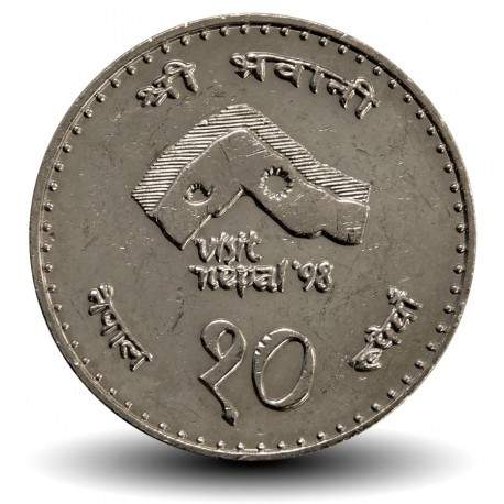 NÉPAL - PIECE de 10 Roupies - Visit Nepal'98 - 1997