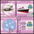 JUAN DE NOVA - Billet de 5000 Francs - Série CRABES: Crabe violoniste - 2018