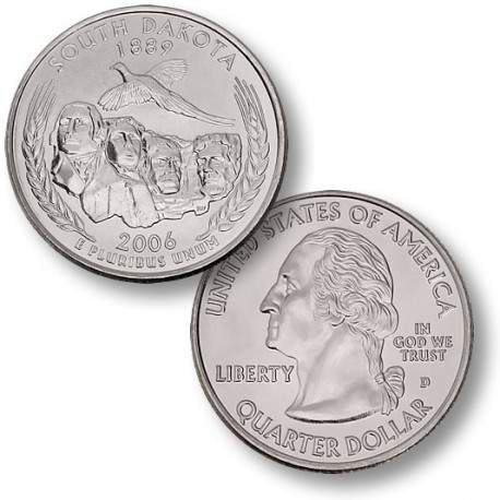 ETATS UNIS / USA - PIECE de 25 Cents (Quarter States) - Sud Dakota - 2006 - D