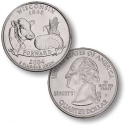 ETATS UNIS / USA - PIECE de 25 Cents (Quarter States) - Wisconsin - 2004 - P