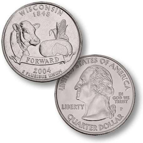 ETATS UNIS / USA - PIECE de 25 Cents (Quarter States) - Wisconsin - 2004 - P