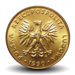 POLOGNE - PIECE de 10 zlotych - 1990