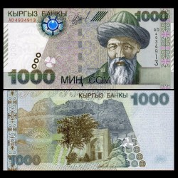 KIRGHIZISTAN - Billet de 1000 Som - Zhusup Balasagyn - 2000