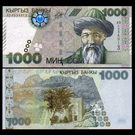 KIRGHIZISTAN - Billet de 1000 Som - Zhusup Balasagyn - 2000 – JeromeCollection