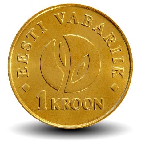 ESTONIE - PIECE de 1 KROON - 90e anniversaire de la République d'Estonie - 2008