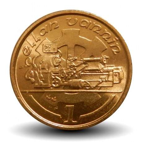 MAN (Ile de) - PIECE de 1 Penny - Machine outil - 1991