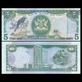 TRINITÉ-ET-TOBAGO - Billet de 5 Dollars - Oiseau Motmot - S2006 - 2017