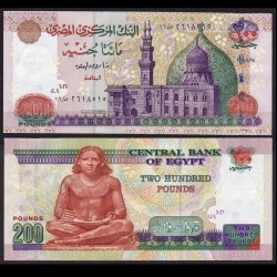 EGYPTE - Billet de 200 Pounds - Scribe - 2008