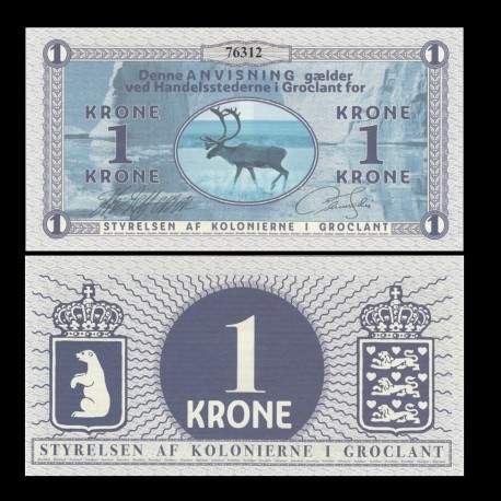 GROENLAND / GROCLAND - Billet de 1 Krone - Elan - 2018