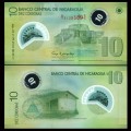 NICARAGUA - Billet de 10 Córdobas - Polymer - 2012