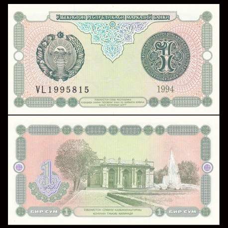 OUZBEKISTAN - Billet de 1 Som - Théâtre académique du Bolchoï - 1994