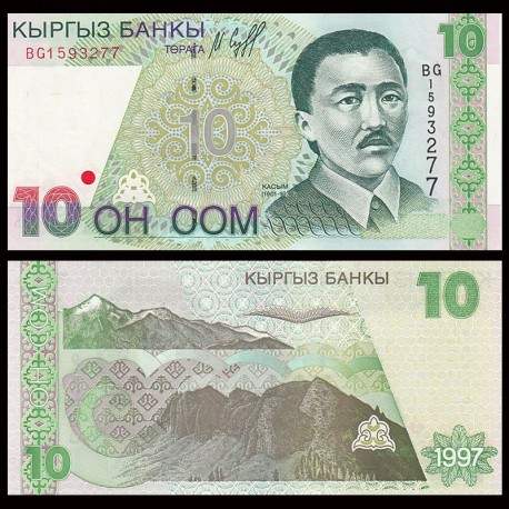 KIRGHIZISTAN - Billet de 10 Som - Kasym Tynystanov - 1997 – JeromeCollection