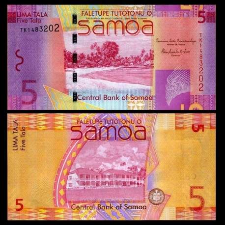 SAMOA - Billet de 5 Tala - Plage - 2012 – P38b – JeromeCollection