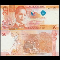 PHILIPPINES - Billet de 20 Piso - Civette - 2015A