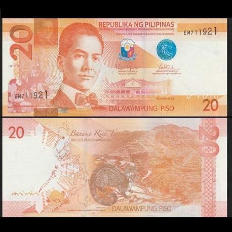 PHILIPPINES - Billet de 20 Piso - Civette - 2015A