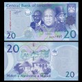 LESOTHO - Billet de 20 Maloti - Rois Letsie III, Moshoeshoe I et Moshoeshoe II