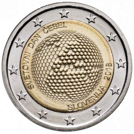 SLOVENIE - PIECE de 2 Euros - Journée mondiale des abeilles - 2018