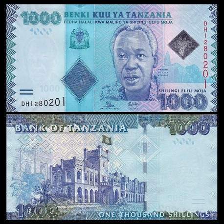 TANZANIE - Billet de 1000 Shillings - Julius Kambarage Nyerere - 2015