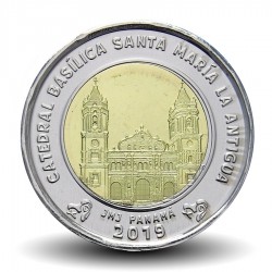PANAMA - PIECE de 1 BALBOA - La cathédrale basilique Santa Maria la Antigua - 2019