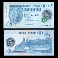 IRLANDE DU NORD - Bank of Ireland - 5 Pounds - Polymer - 2017 / 2019