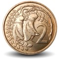 NOUVELLE-ZÉLANDE - PIECE de 2 Cents - Fleur kowhai - 1968
