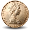 NOUVELLE-ZÉLANDE - PIECE de 2 Cents - Fleur kowhai - 1968