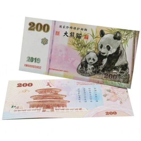 CHINE - Billet de 200 Yuan - Maman Panda et son petit - 2019
