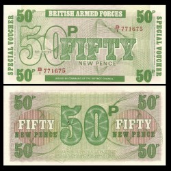 ROYAUME UNI / BRITISHARMED FORCES - Billet de 50 New Pence - 1972