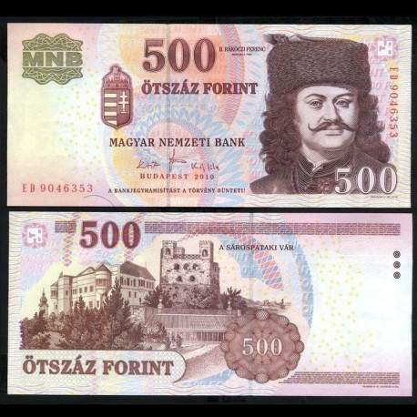 HONGRIE - Billet de 500 Forint - François II Rákóczi - 2010