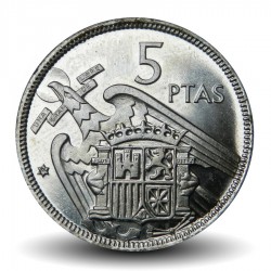 ESPAGNE - PIECE de 5 Pesetas - Francisco Franco - 1957 (74)