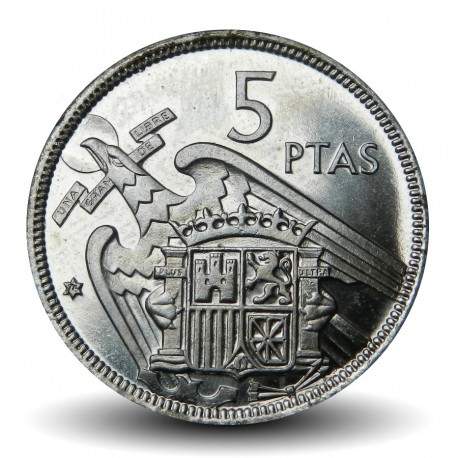 ESPAGNE - PIECE de 5 Pesetas - Francisco Franco - 1957 (74)