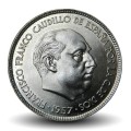 ESPAGNE - PIECE de 5 Pesetas - Francisco Franco - 1957 (74)