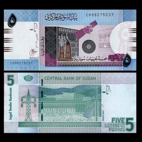 SOUDAN - Billet de 5 Livres Soudanaise - 2017