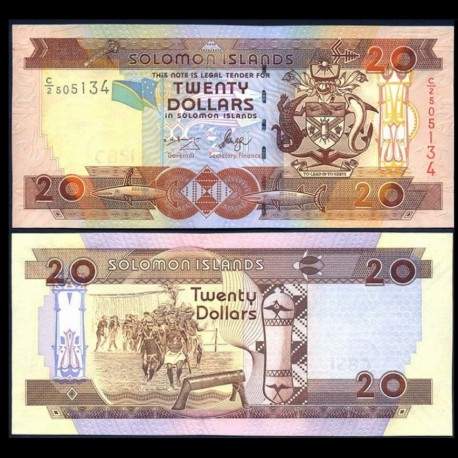 SALOMON (ILES) - Billet de 20 Dollars - Guerriers - 2004