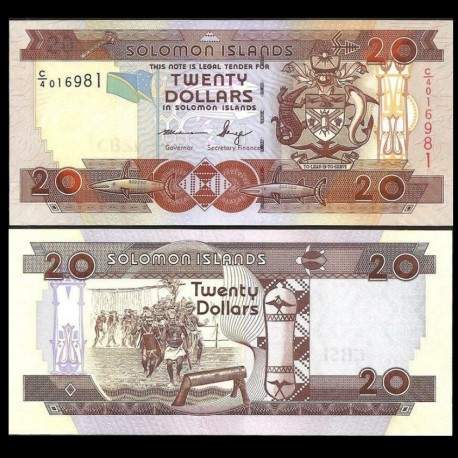 SALOMON (ILES) - Billet de 20 Dollars - Guerriers - 2011