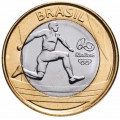 BRESIL - PIECE de 1 Real - Jeux olympiques de Rio 2016 - Athlétisme - 2014