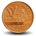 GUYANA - PIECE de 5 Dollars - Canne à sucre - 2018