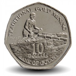 GUYANA - PIECE de 10 Dollars - Chercheur d'or - 2018