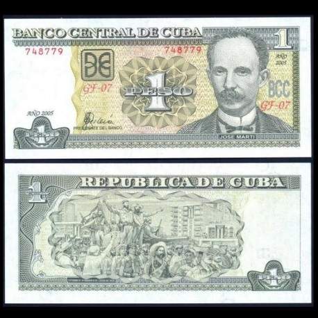 CUBA - Billet de 1 Peso - José Martí - 2005