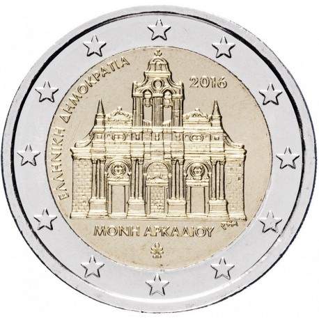 GRECE - PIECE de 2 Euros - Monastère d'Arkadi - 2016