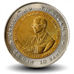 THAILANDE - PIECE de 10 Baht - Sommet mondial de l'alimentation de la FAO - 1995